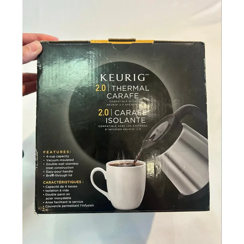 Keurig 2.0 Thermal Stainless Steel Coffee Carafe 32 Oz